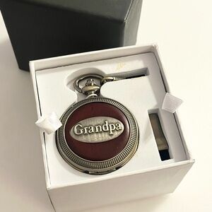 Pocket Watch Grandpa Antiqued Gold Tone New in Box Gift For Him